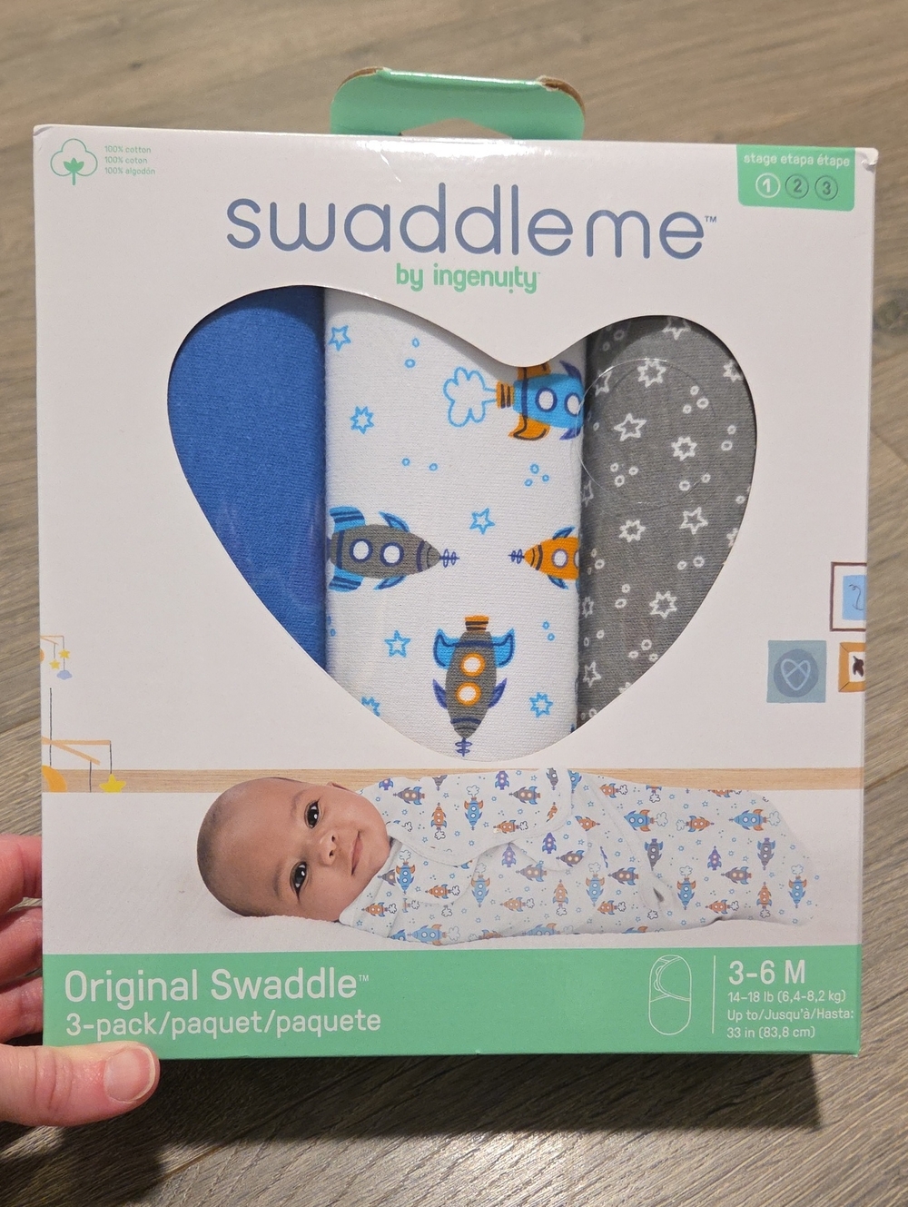 NIB SwaddleMe by Ingenuity Baby Swaddle 3 Pack